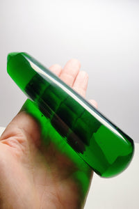Green Polished Andara Crystal Wand with rounded base (massage tool)
