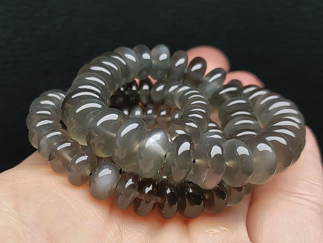 Moonstone - Grey  EO++ 6.5-10mm 19inch