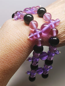 Green Violet Healing Flame Andara Crystal Band