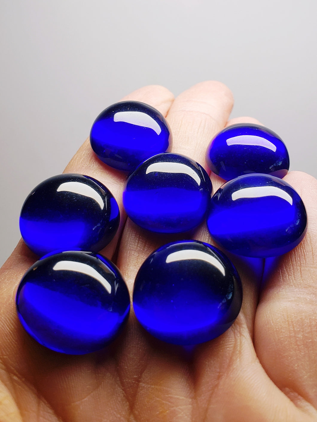 Indigo / Tanzanite Fire Andara Crystal Cabochon 20mm Chakra Set