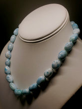 Load image into Gallery viewer, Larimar EO+ pebble 17inch 280.5ct