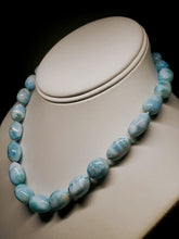 Load image into Gallery viewer, Larimar EO+ pebble 16.5inch 288.5ct