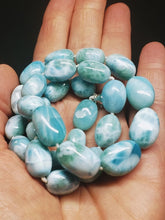 Load image into Gallery viewer, Larimar EO+ pebble 19.5inch 365.8ct