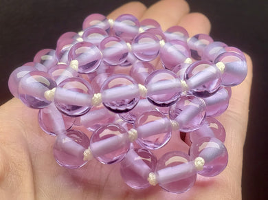 Lavender Andara Crystal Necklace 10mm 24inch