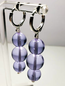 Lavender color change Andara Crystal Earrings