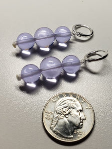 Lavender color change Andara Crystal Earrings