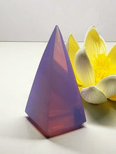 Load image into Gallery viewer, Opalesence - Lavender Andara Crystal Nubian Pyramid 2.5in x 1.25in