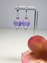 Load image into Gallery viewer, Lavender Opalescent Andara Crystal Earrings