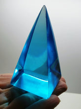 Load image into Gallery viewer, Blue - Light Bright Andara Crystal Nubian Pyramid 3in x 1.5in