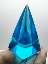 Load image into Gallery viewer, Blue - Light Bright Andara Crystal Nubian Pyramid 3in x 1.5in