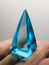 Load image into Gallery viewer, Blue - Light Bright Andara Crystal Nubian Pyramid 1.5in x .75in
