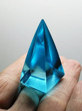Load image into Gallery viewer, Blue - Light Bright Andara Crystal Nubian Pyramid 1.5in x .75in