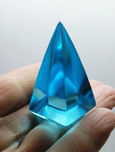 Load image into Gallery viewer, Blue - Light Bright Andara Crystal Nubian Pyramid 1.5in x .75in