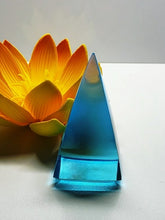 Load image into Gallery viewer, Blue - Light Bright Andara Crystal Nubian Pyramid 2.5in x 1.25in
