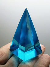 Load image into Gallery viewer, Blue - Light Bright Andara Crystal Nubian Pyramid 2.5in x 1.25in