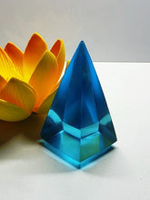 Load image into Gallery viewer, Blue - Light Bright Andara Crystal Nubian Pyramid 2.5in x 1.25in