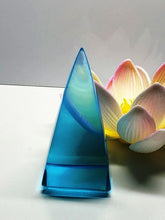 Load image into Gallery viewer, Blue - Light Bright Andara Crystal Nubian Pyramid 2.5in x 1.25in