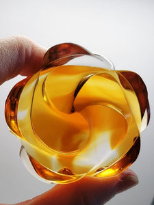 Amber - Light with Clear Andara Crystal Rose