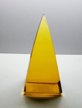 Load image into Gallery viewer, Amber - Light Andara Crystal Nubian Pyramid 1.5in x 3in