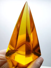 Load image into Gallery viewer, Amber - Light Andara Crystal Nubian Pyramid 1.5in x 3in