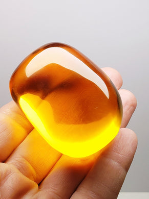 Amber Light Andara Crystal Hand / Palm Piece 104g