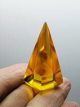Load image into Gallery viewer, Amber - Light Andara Crystal Nubian Pyramid 1.5in x .75in