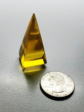 Load image into Gallery viewer, Amber - Light Andara Crystal Nubian Pyramid 1.5in x .75in