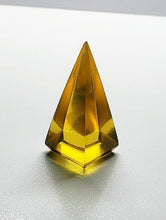 Load image into Gallery viewer, Amber - Light Andara Crystal Nubian Pyramid 1.5in x .75in