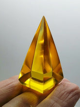 Load image into Gallery viewer, Amber - Light Andara Crystal Nubian Pyramid 1.5in x .75in