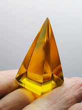Load image into Gallery viewer, Amber - Light Andara Crystal Nubian Pyramid 1.5in x .75in