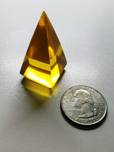 Load image into Gallery viewer, Amber - Light Andara Crystal Nubian Pyramid 1.5in x .75in
