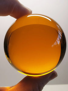 Amber - Light Andara Crystal Sphere 2.25inch