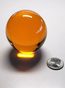 Amber Light / Golden Orange Andara Crystal Sphere 2inch