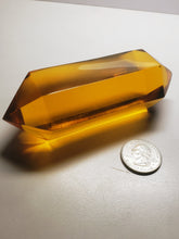 Load image into Gallery viewer, Amber - Light Double Terminated Polished Andara Crystal Wand