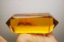 Load image into Gallery viewer, Amber - Light Double Terminated Polished Andara Crystal Wand