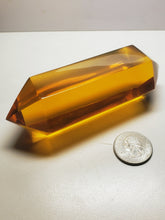 Load image into Gallery viewer, Amber - Light Double Terminated Polished Andara Crystal Wand
