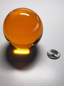 Amber Light / Golden Orange Andara Crystal Sphere 2.75inch
