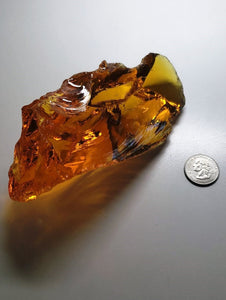 Amber - Light Traditional Andara Crystal 560g