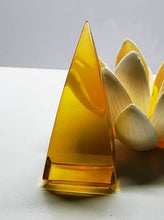 Load image into Gallery viewer, Amber - Light Andara Crystal Nubian Pyramid 2.5in x 1.25in