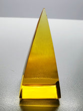 Load image into Gallery viewer, Amber - Light Andara Crystal Nubian Pyramid 2.5in x 1.25in