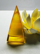 Load image into Gallery viewer, Amber - Light Andara Crystal Nubian Pyramid 2.5in x 1.25in