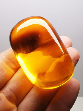 Amber Light Andara Crystal Hand / Palm Piece 84g