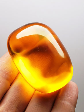 Amber Light Andara Crystal Hand / Palm Piece 88g