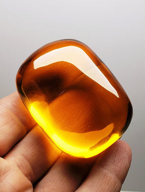 Amber Light Andara Crystal Hand / Palm Piece 98gA