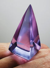 Load image into Gallery viewer, Violet - Light (color change) Andara Crystal Nubian Pyramid 1.5n x .75in
