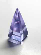 Load image into Gallery viewer, Violet - Light (color change) Andara Crystal Nubian Pyramid 1.5n x .75in