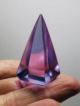 Load image into Gallery viewer, Violet - Light (color change) Andara Crystal Nubian Pyramid 1.5n x .75in
