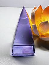 Load image into Gallery viewer, Violet - Light (color change) Andara Crystal Nubian Pyramid 2.5n x 1.25in