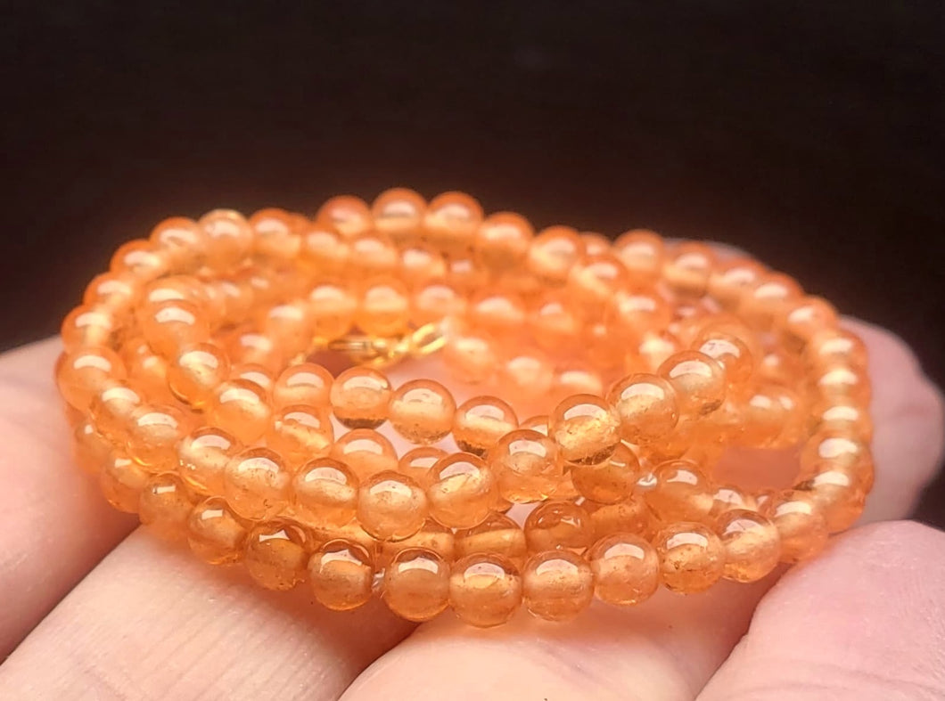 Mandarin Garnet EO 3-3.5mm 19.25inch