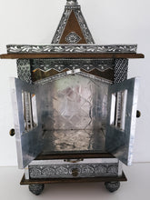 Load image into Gallery viewer, ABUNDANCE Shrine/temple/alter  Home Pooja Mandir Pure Silver Aluminum Sheets and oxidized copper accents